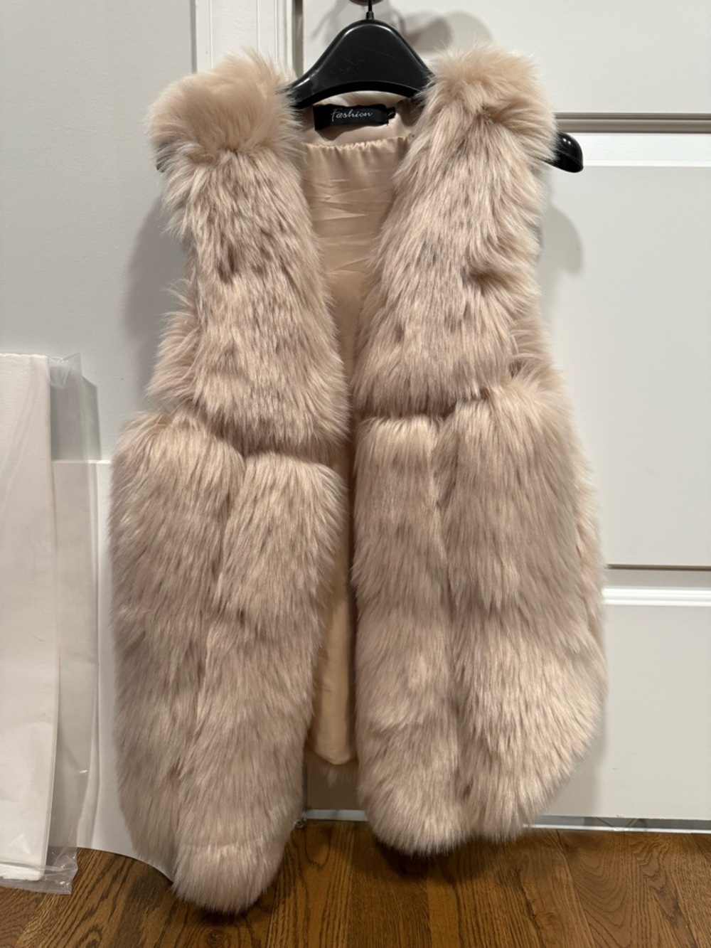 Faux Fur Vest - Beige Plush Vest by